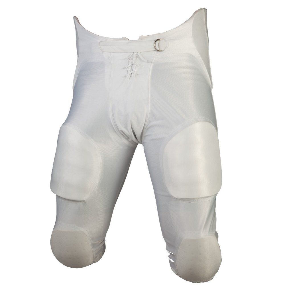 Cramer Football Game Pants, 7 Pads with Hip, Tailbone, Thigh, and Knee Pads, Youth Football Gear, High-Rise Hip Padding for Iliac Crest Protection, Designed for High-Impact, White, Youth Medium
