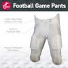 Cramer Football Game Pants, 7 Pads with Hip, Tailbone, Thigh, and Knee Pads, Youth Football Gear, High-Rise Hip Padding for Iliac Crest Protection, Designed for High-Impact, White, Youth Medium view 2