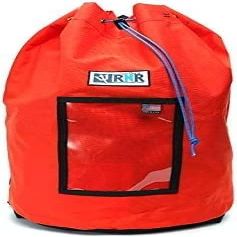 Rock-N-Rescue Grand Rope Bag, Premium Climbing Gear Storage Backpack, Heavy-Duty 1000D Nylon, Padded Shoulder Straps, Waterproof Design, Made in USA, Perfect for Mountaineering, Small, Orange