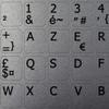 FRENCH AZERTY NOTEBOOK NON-TRANSPARENT Silver KEYBOARD STICKERS view 1
