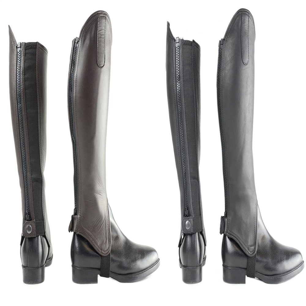 William Hunter Equestrian Hy Leather Gaiters - Brown - Small