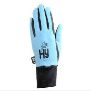 Hy5 Children's Winter Horse Riding Gloves - Pink/Grey - Child Extra Large