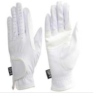 Hy5 Synthetic Leather Horse Riding Gloves - White - Small