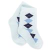 K&K Baby Blue & Navy Diamond Pattern Socks Size 0-12 Month view 1