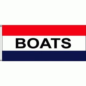 3 x 5 ft. Boats Horizontal Message Flag
