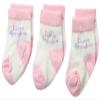 Jefferies Socks Unisex-Baby Newborn Family Bootie 3 Pair Pack, Pink Grandma, Infant view 1