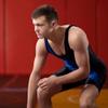 Matman USA The Chest Sweep Men's & Boy's Wrestling Weightlifting Singlet (Black/Royal, 4X-Small) view 4