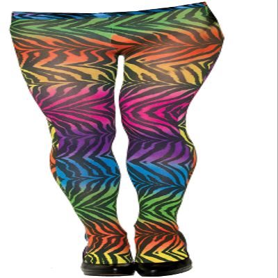 Forum Novelties Women's Rainbow Party Animal Leggings, Tiger, One Size