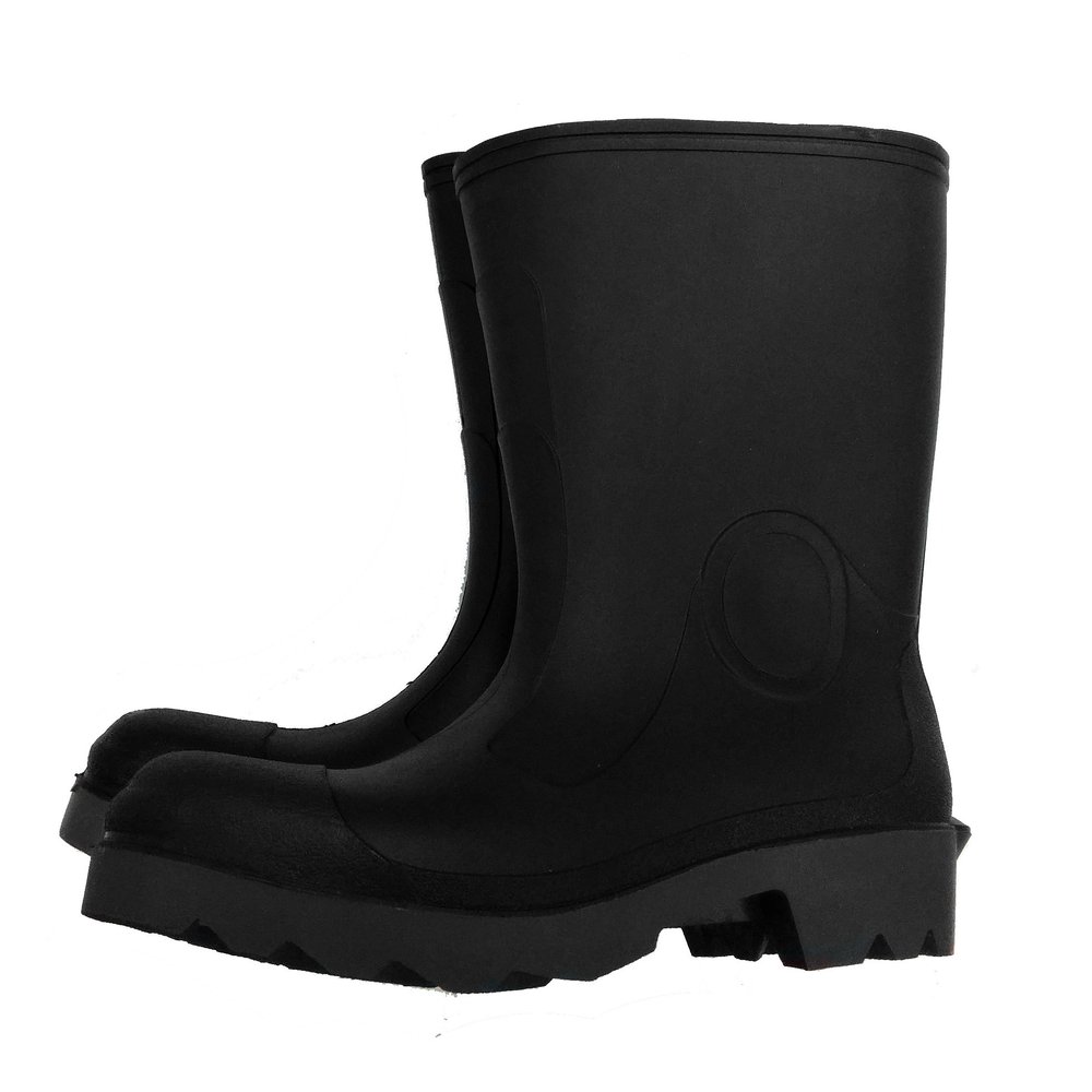 Herco 12" Steel Toe Rubber Rain Work Boots (Black) - Men's Size 13