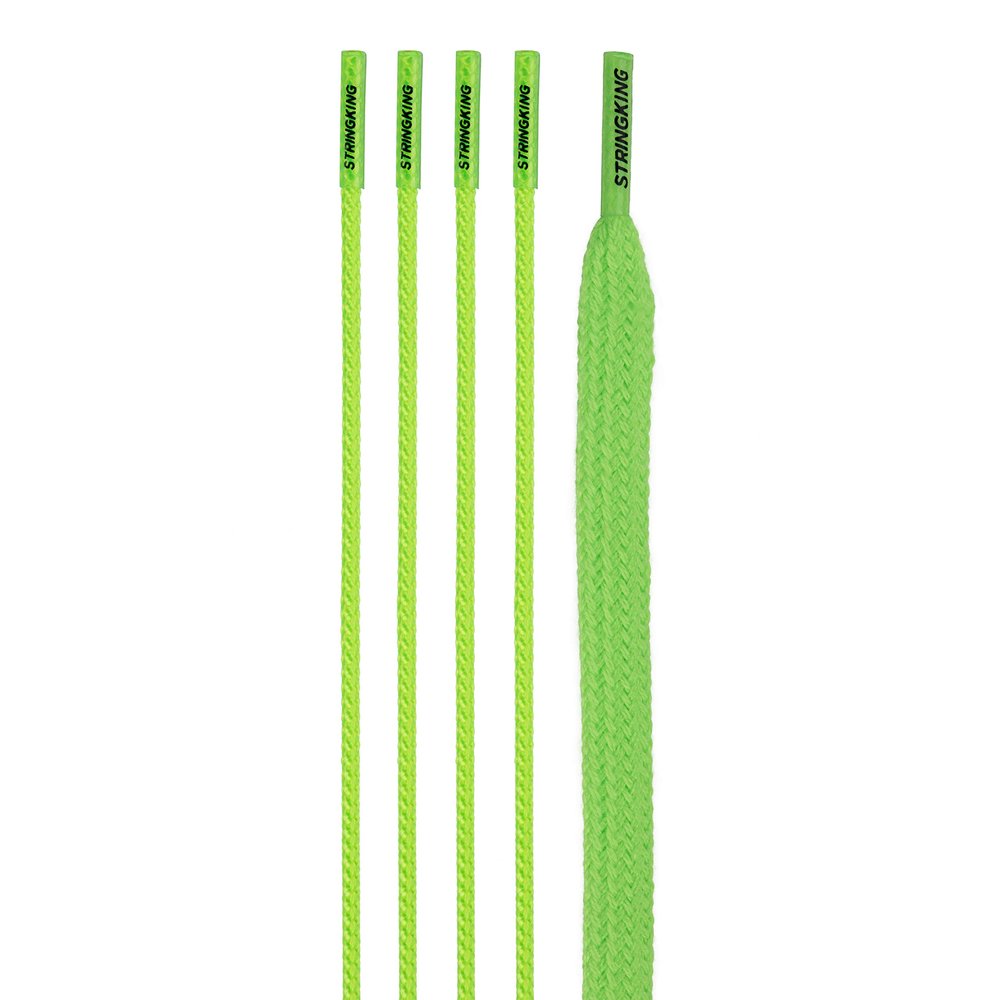 StringKing Lacrosse Strings Only Pack - String Kit Part 1 of 2 - Sidewall Strings and Bottom Lace (Lime)