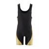 Matman USA The Illinois Men's & Boy's Wrestling Weightlifting Singlet (Black/Vegas Gold, 3XS) view 2