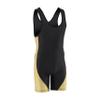 Matman USA The Illinois Men's & Boy's Wrestling Weightlifting Singlet (Black/Vegas Gold, 2XS) view 1