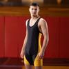 Matman USA The Illinois Men's & Boy's Wrestling Weightlifting Singlet (Black/Gold, 2XL) view 2