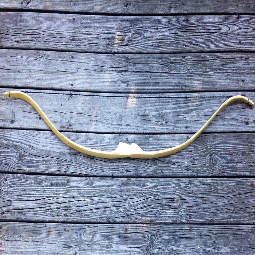 45/50lb 71" Bamboo Backed Hickory Recurve! Hunting Bow! Custom Wood Archery!