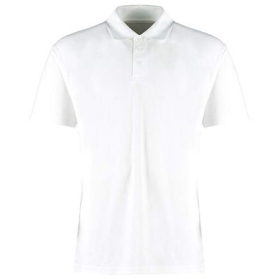 KUSTOM KIT Mens Micro Mesh Short-Sleeved Polo Shirt (3XL) (White)