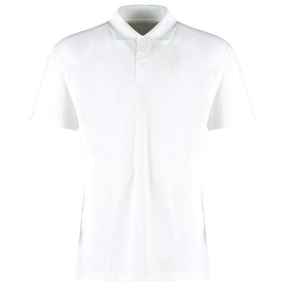 KUSTOM KIT Mens Micro Mesh Short-Sleeved Polo Shirt (3XL) (White)