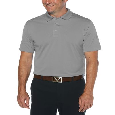 Callaway Men's Regular Short Sleeve Core Performance Golf Polo Shirt with Sun Protection (Size Small-4X Big & Tall), Smoked Pearl, 3X-Large