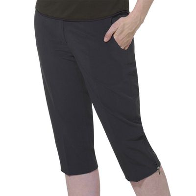 Monterey Club Women's Polyester/Spandex Golf Capris #2823 (Black, Size:8)
