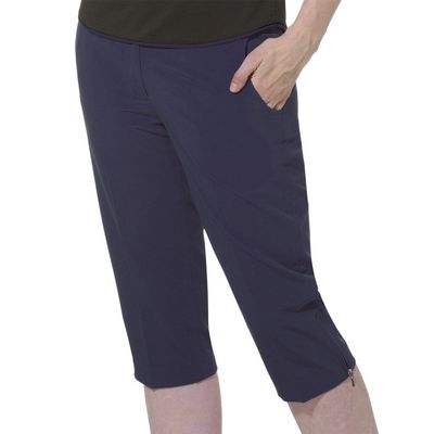 Monterey Club Women's Polyester/Spandex Golf Capris #2823 (Navy, Size:10)