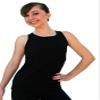ChloeNoel Figure Skating Racer Back Fitted Top T02 Black Adult Medium view 1