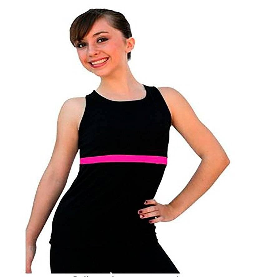 ChloeNoel Figure Skating Racer Back Fitted Top T02 Fuchsia Child Extra Large/Adult Extra Small
