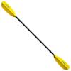 Cannon Paddles Nokomis Aluminum Kayak Paddle with Ferrule and Yellow Fiberglass Reinforced Polymer Blades (2-Piece), Black/Yellow, 230cm view 1