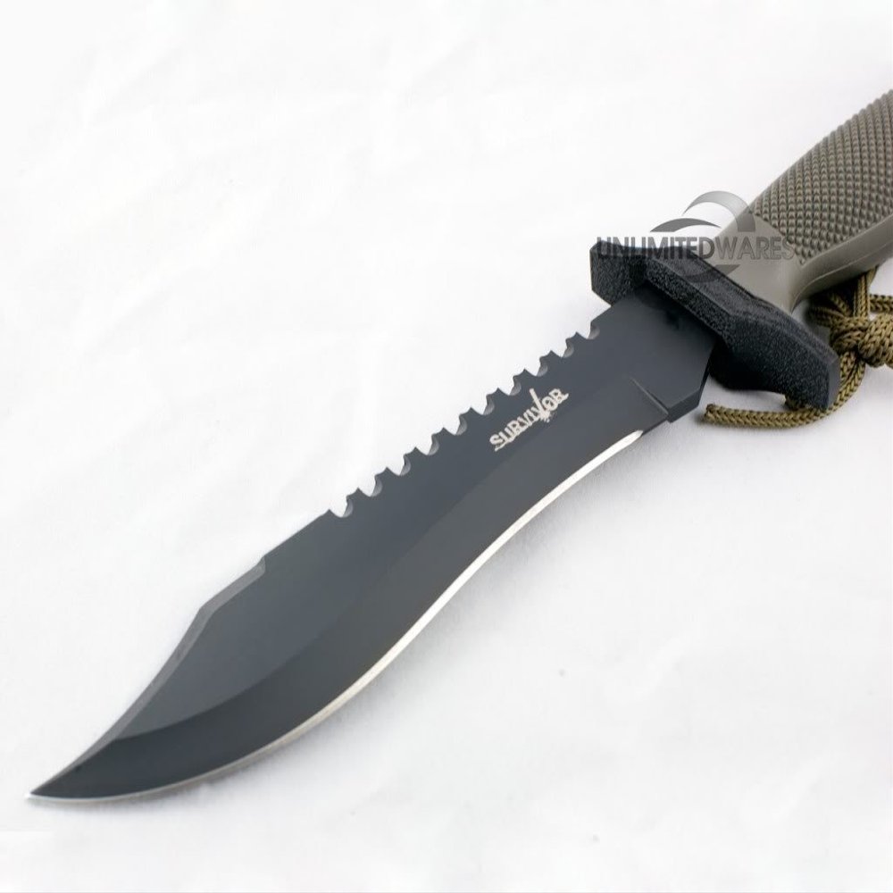 Unlimited Wares Military Elite Outdoor Fixed Blade Survival Knife 12-Inch Overall