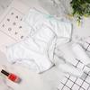 Buyless Fashion Girls Panties White Soft Cotton Briefs Underwear with Colored Trim 4 Pack - BW14-GW-1-2 view 3