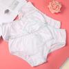 Buyless Fashion Girls Panties White Soft Cotton Briefs Underwear with Colored Trim 4 Pack - BW14-GW-1-2 view 4