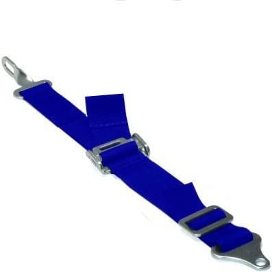 Crow Enterprizes Adjustable 2 Inch Blue Latch & Link Anti-Submarine Crotch Strap Belt