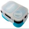 lunch box foldable silicone 21 x 15 cm blue size M view 3