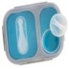 lunch box foldable silicone 21 x 15 cm blue size M view 4