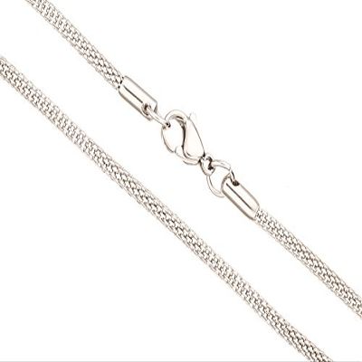 3mm Stainless Stain Lantern Chain Stainless Steel Necklace with Lobster Claw Clasp Sold Per 20Inch