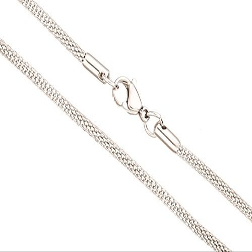 3mm Stainless Stain Lantern Chain Stainless Steel Necklace with Lobster Claw Clasp Sold Per 20Inch