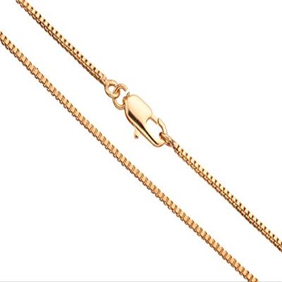 16Inch Necklace Box Chain with Lobster Claw Clasp 2pcs