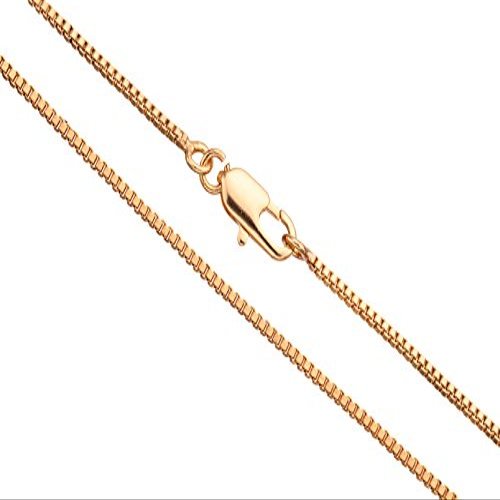 16Inch Necklace Box Chain with Lobster Claw Clasp 2pcs