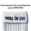 American Made Mid Calf White Tube Socks for Women, Men, and all Individuals view 3