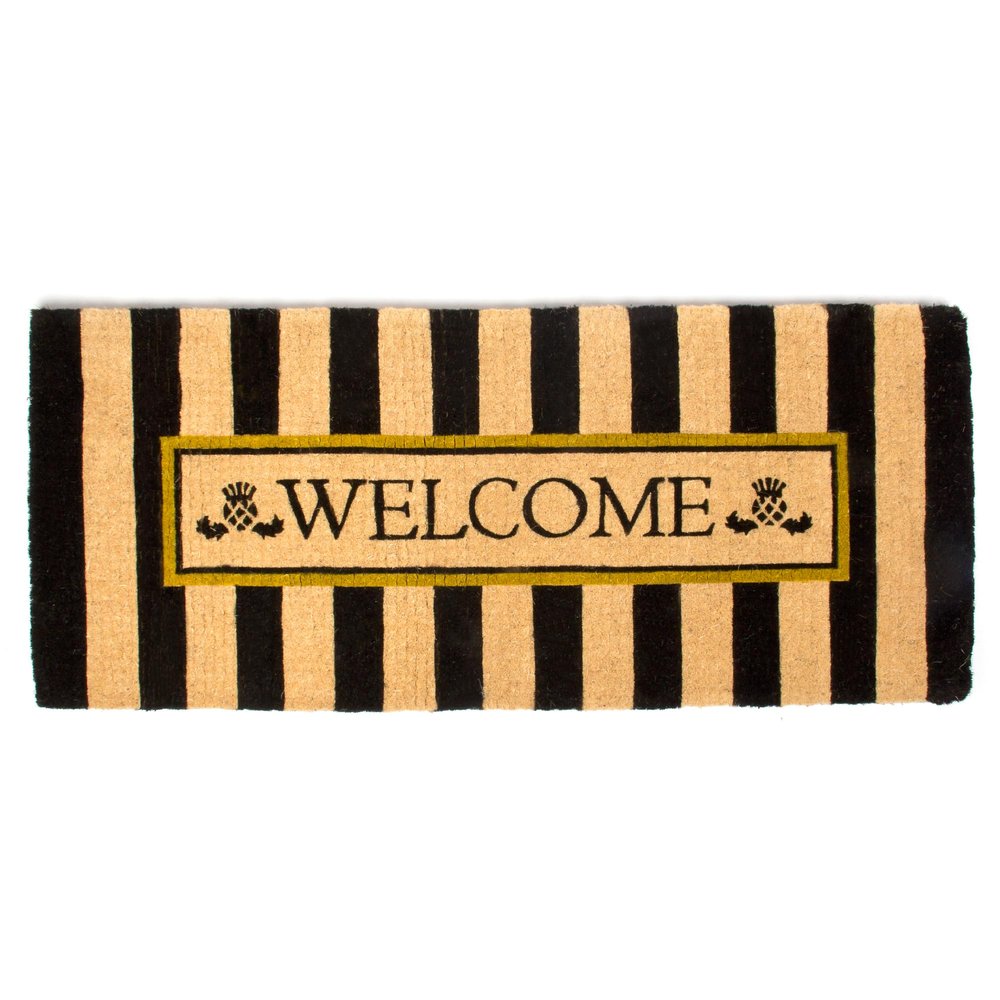 MACKENZIE-CHILDS Outdoor Front-Door Mat, Double-Door Welcome Mat, Outdoor Front-Door Mat, Awning Stripe