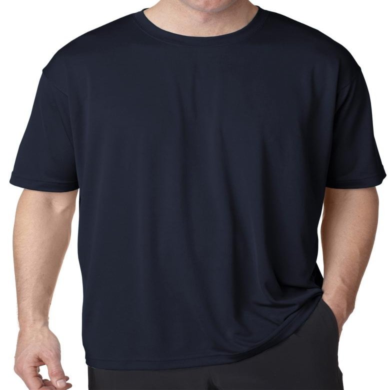 ULTRACLUB Big Men's Cool-n-Dry Performance T-Shirt Navy 3XL
