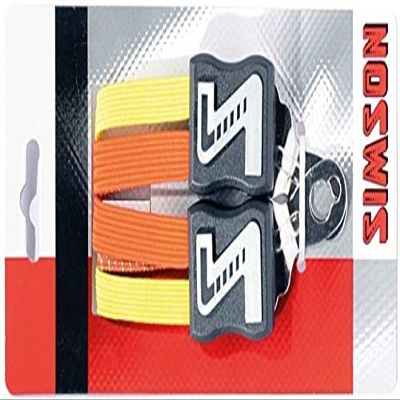SIMSON Bicycle Accessories Lashing Strap Luggage Fixed Easy Installation Orange & Yellow, Clear
