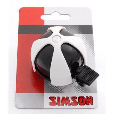Simson Clear Bicycle Bell Sports Black & White Sporty Easy to use Tone