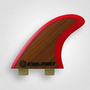 Culprit Surf Bamboo Hexcore Honeycomb FCS M3 Style Thruster Surfboard Fins - C3