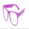 Clear Lens Classic Vintage Sunglasses Retro 80's Purple Frame Glasses view 1