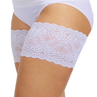 Bandelettes Original Patented Elastic Anti-Chafing Thigh Bands - Onyx White Size A (Small)