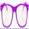 Clear Lens Classic Vintage Sunglasses Retro 80's Purple Frame for Women view 2