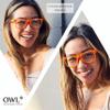 Clear Lens Classic Vintage Sunglasses Retro 80's Purple Frame for Women view 4