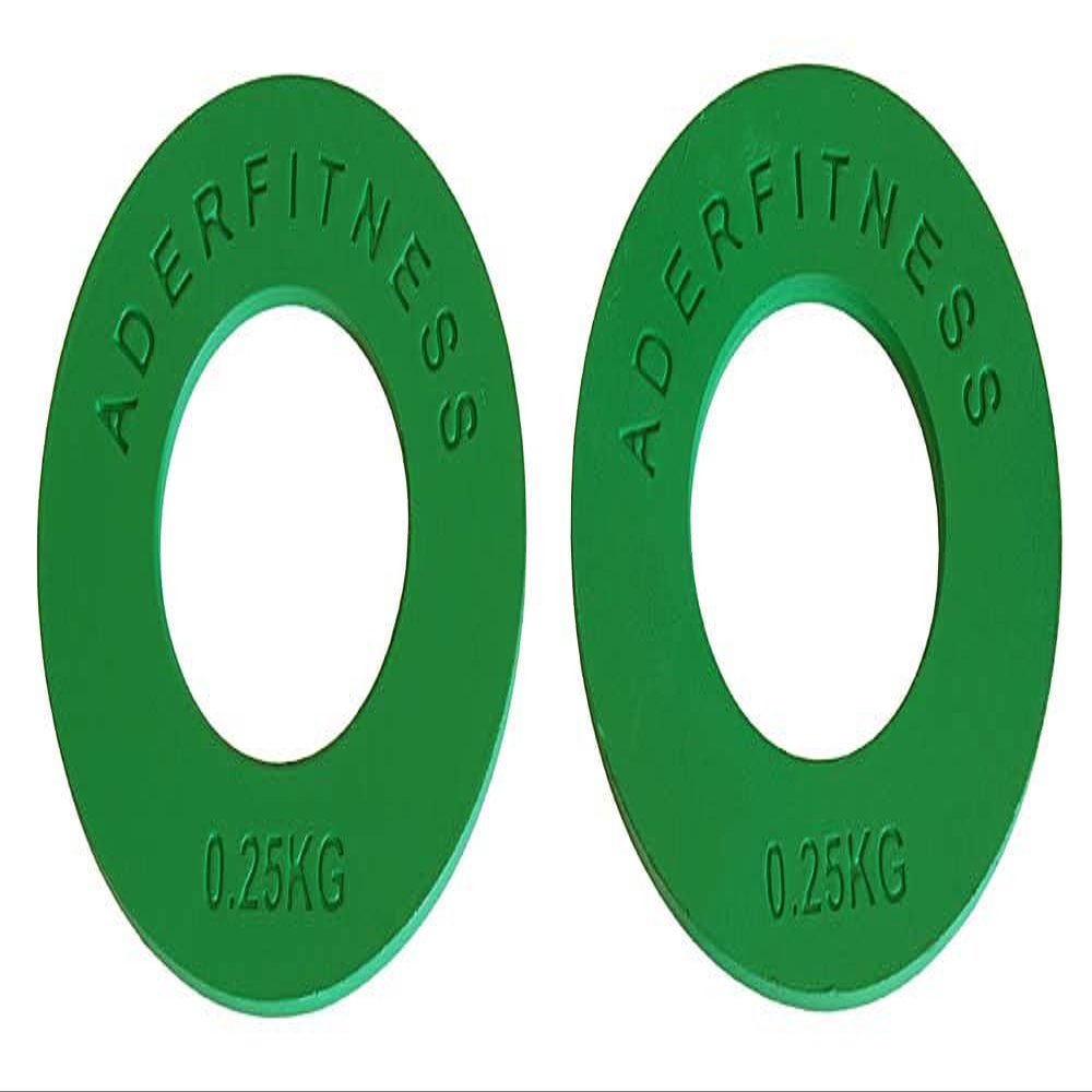 Ader Kilogram Fractional Plates (0.25 KG) Green, Pair