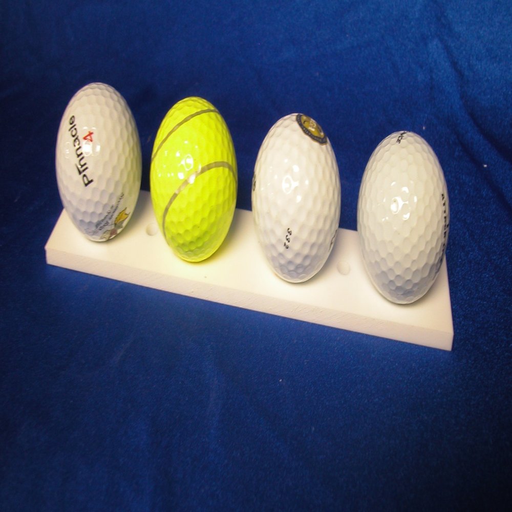 Sheer Guard Golf Ball Display Rack - 4 Balls (White)