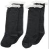 Jefferies Socks Girl's Lace Boot Knee High 2 Pair Pack, Charcoal, Medium view 1