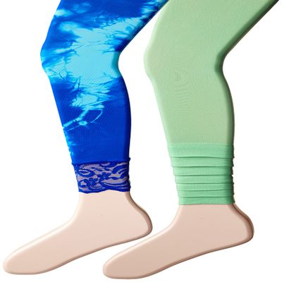 Jefferies Socks Girl's Dip Dye Socks and Footless Tights 3 Pair Pack, Multi, 6-8 Years